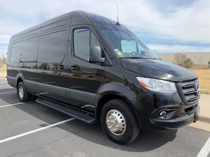 Black Mercedes Sprinter – Golden limo service