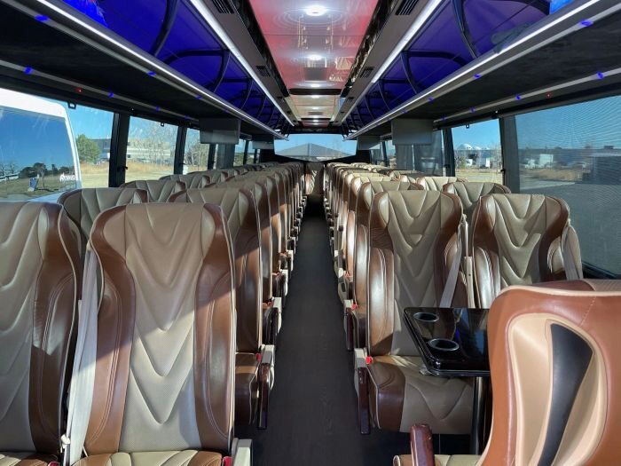 Charter coach interior – Golden limo service