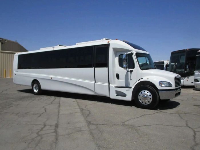 Large white party bus – Golden limo service