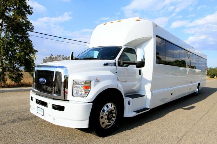 White party bus – Golden limo service