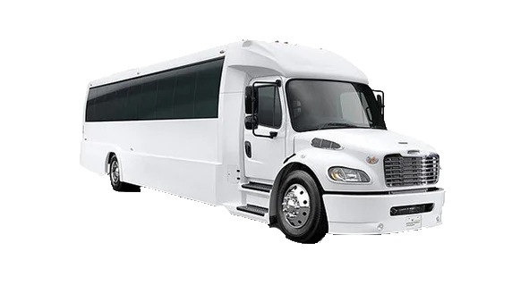 Golden 40 passenger party bus exterior